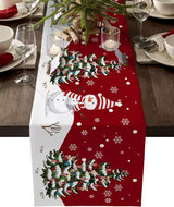 Christmas Table Runner Snowman Gnome Table Cloths