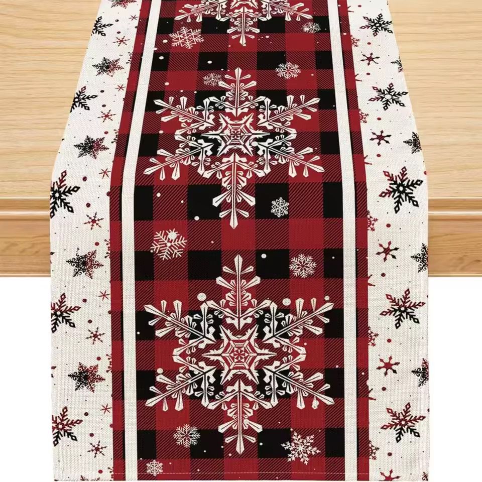 Christmas Table Runner Snowman Gnome Table Cloths