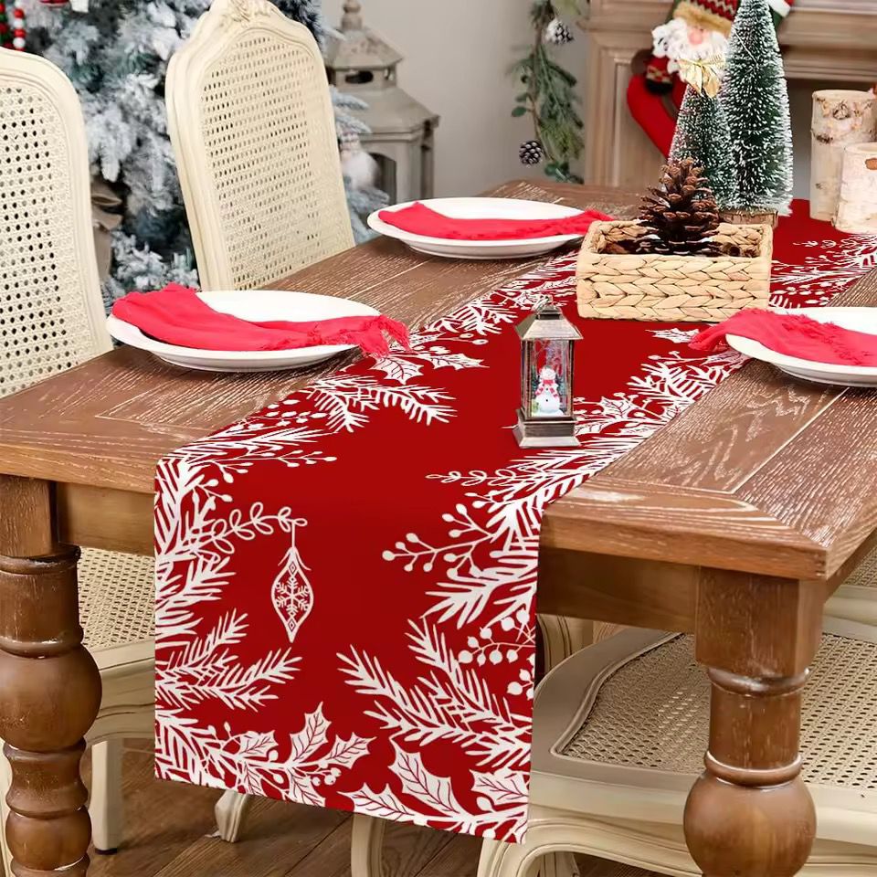 Christmas Table Runner Snowman Gnome Table Cloths