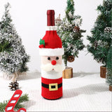 Woven Christmas Wine Bottle Cover Set