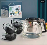 5pc Transparent  Glass Infuser Tea set