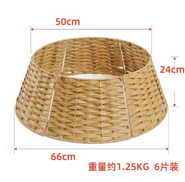 Hand woven Christmas tree pieces fence