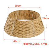 Hand woven Christmas tree pieces fence