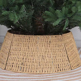 Hand woven Christmas tree pieces fence