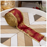 5M Christmas Ribbon with Iron Wire Glitters