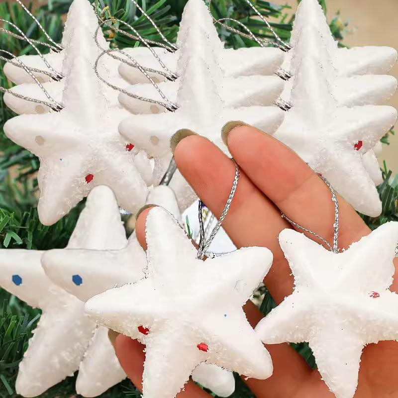 6pc set Christmas Star Hanging Pendants
