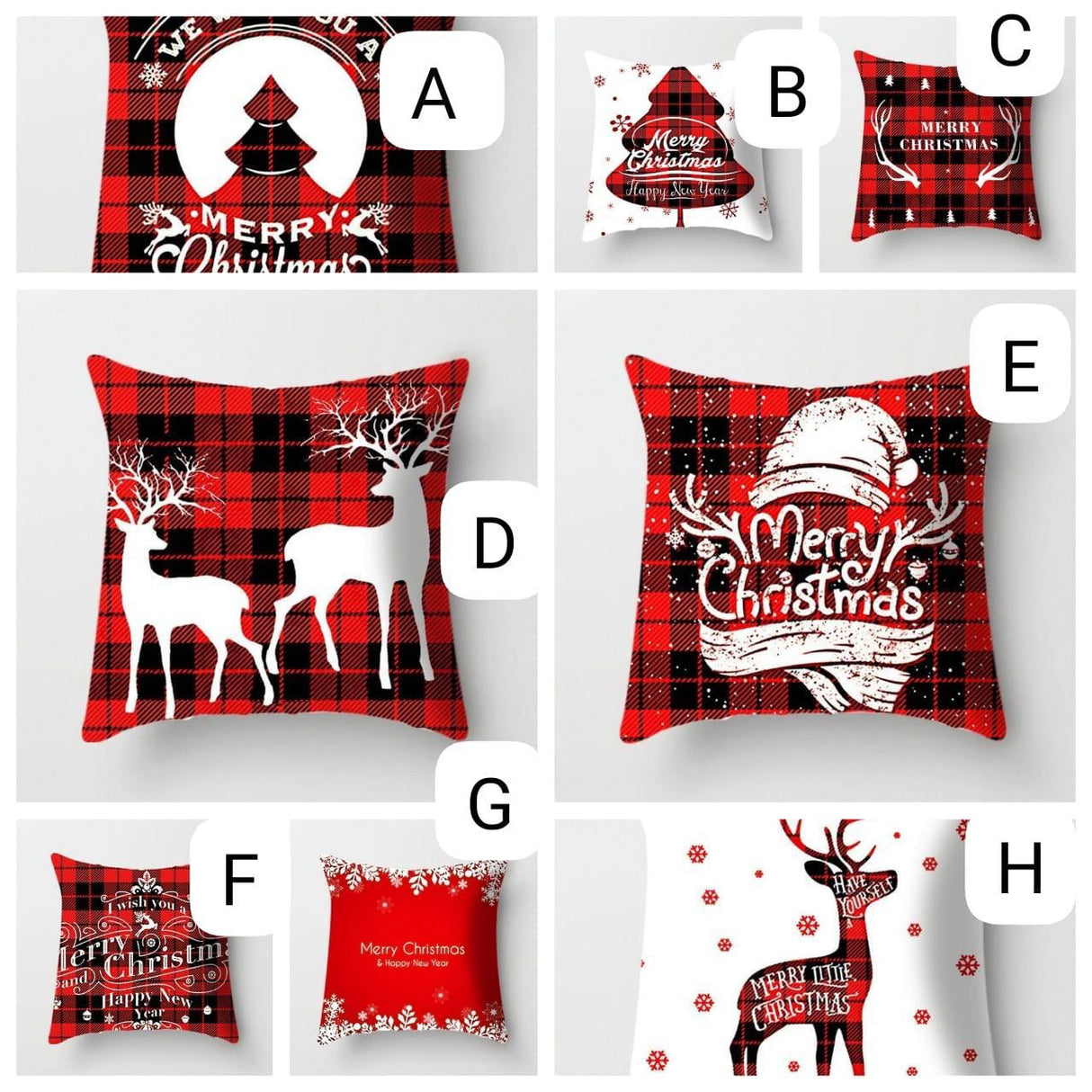 Christmas Pillow Covers (No Filler) for Christmas Decoration