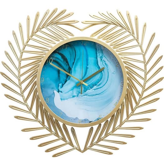 Elegant Vintage Double-Circle Gold Metal Wall Clock