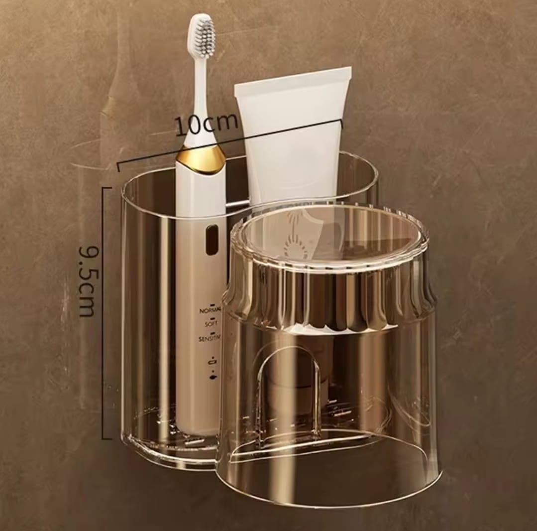 Wall  mounted Toothbrush Holder With Mouthwash Cup