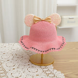 Fashion Kids summer Straw Hat and Bag set with A Bow