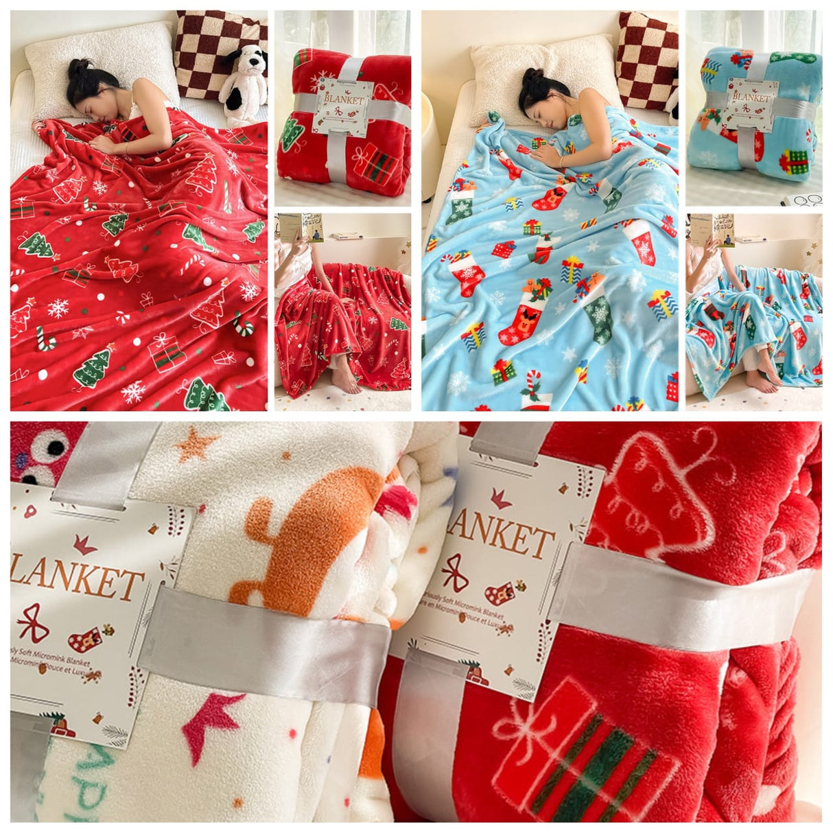 Christmas Fleece Throw Blankets