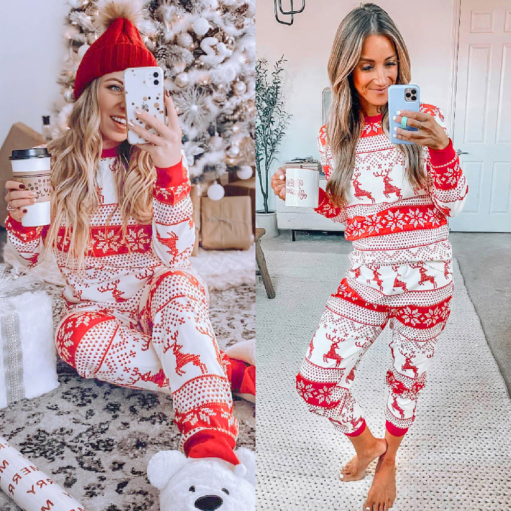 Christmas pajamas outfit for both Adults &kids pyjamas set(top+pant)