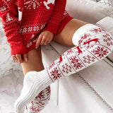 Stylish Winter-Christmas themed Women's Knit Leg Warmers