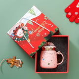 Cute Luxurious Ceramic Santa Claus Christmas themed Cup set + Gift Box