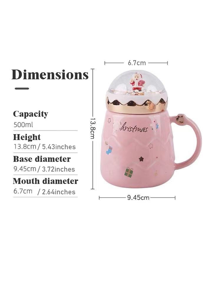 Cute Luxurious Ceramic Santa Claus Christmas themed Cup set + Gift Box