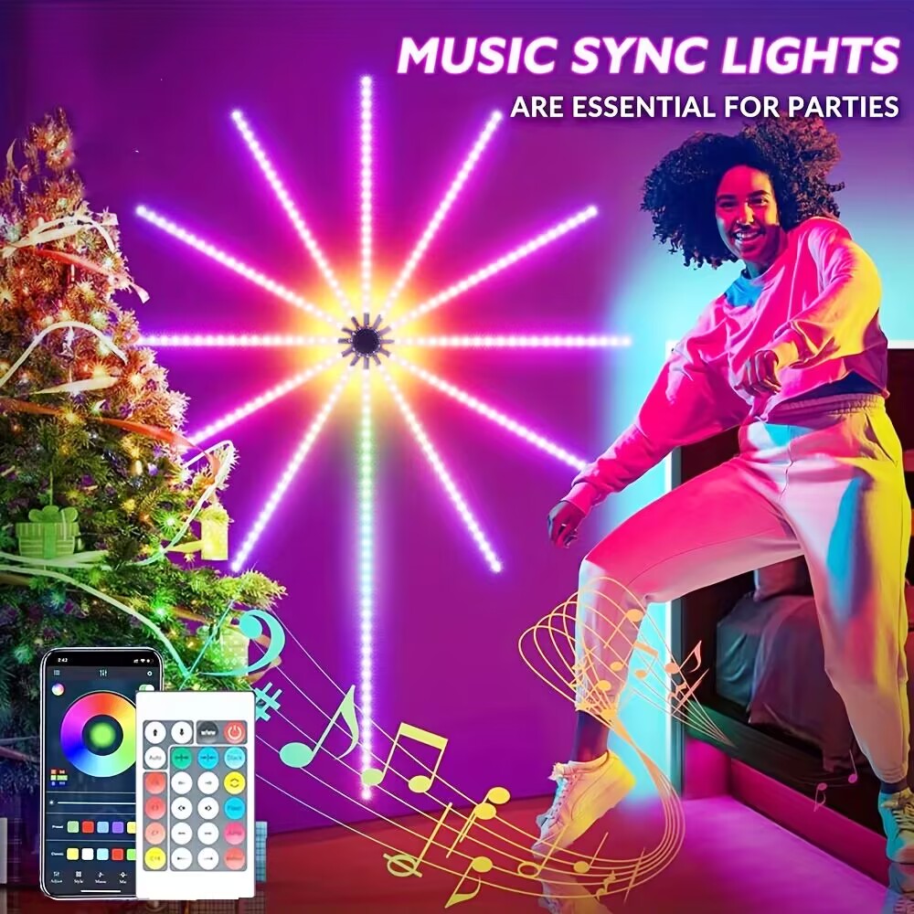 Smart Control IC LED 5V RGB Fireworks Light With Remote Control