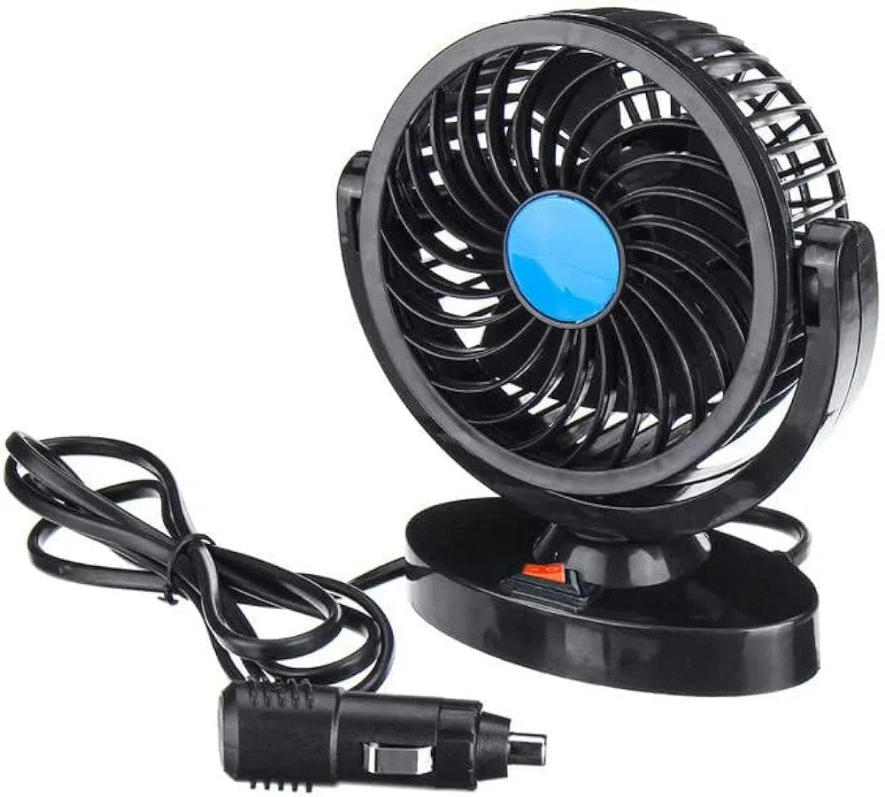 12V DC Electric Car Fan Single Head Portable Vehicle Cooling Fan for Truck Van SUV Dashboard