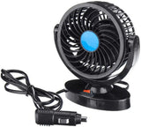 12V DC Electric Car Fan Single Head Portable Vehicle Cooling Fan for Truck Van SUV Dashboard