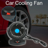 12V DC Electric Car Fan Single Head Portable Vehicle Cooling Fan for Truck Van SUV Dashboard
