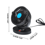 12V DC Electric Car Fan Single Head Portable Vehicle Cooling Fan for Truck Van SUV Dashboard