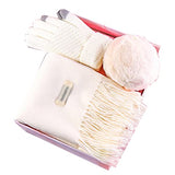 Authentic Cashmere Winter Scarf, Touch Gloves, and Ear Muffs Set