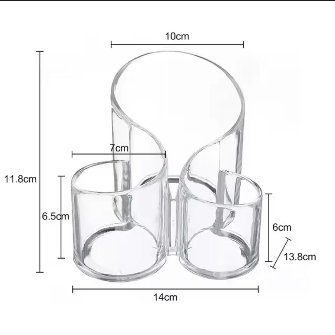 Acrylic make up brush/lipstick/cosmetic organizer