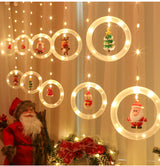 10pcs Santa Claus Christmas wish Ring Style LED Garland curtain light*