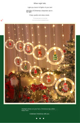 10pcs Santa Claus Christmas wish Ring Style LED Garland curtain light*