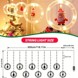 10pcs Santa Claus Christmas wish Ring Style LED Garland curtain light*