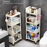 4-Layer Trolley Bookshelf / Kitchen Storage Rack