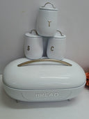 Stainless Steel Bread Bin Box with 3 Airtight Canisters Set Kenya