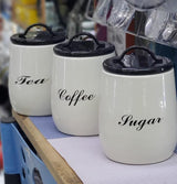 Sugar, Tea, Coffee canisters