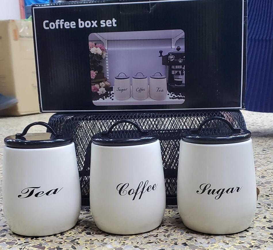 Sugar, Tea, Coffee canisters