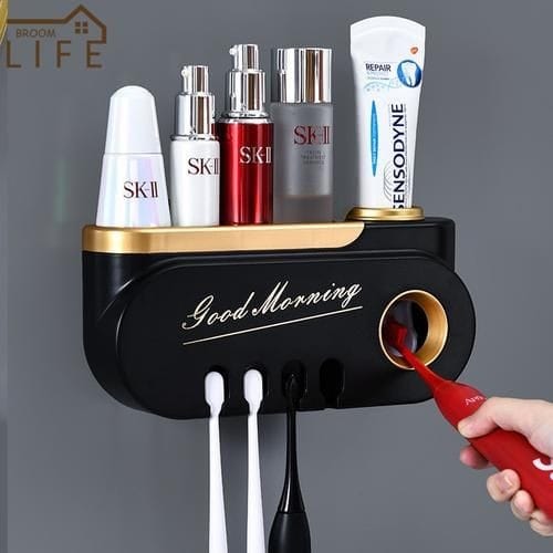 Classy Unique Good morning  toothpaste and toothbrush holder