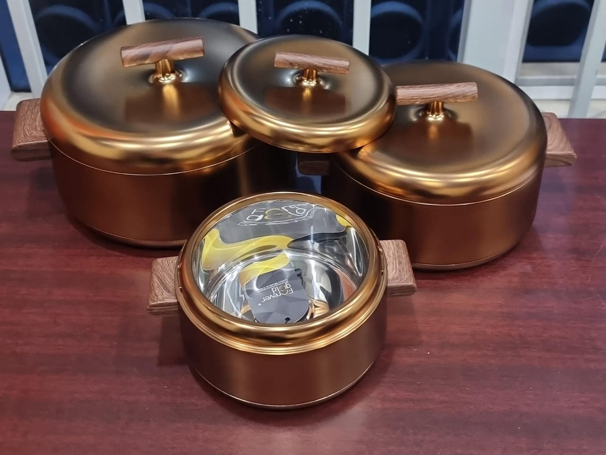 Unique Very High quality forever gold insulated hotpots