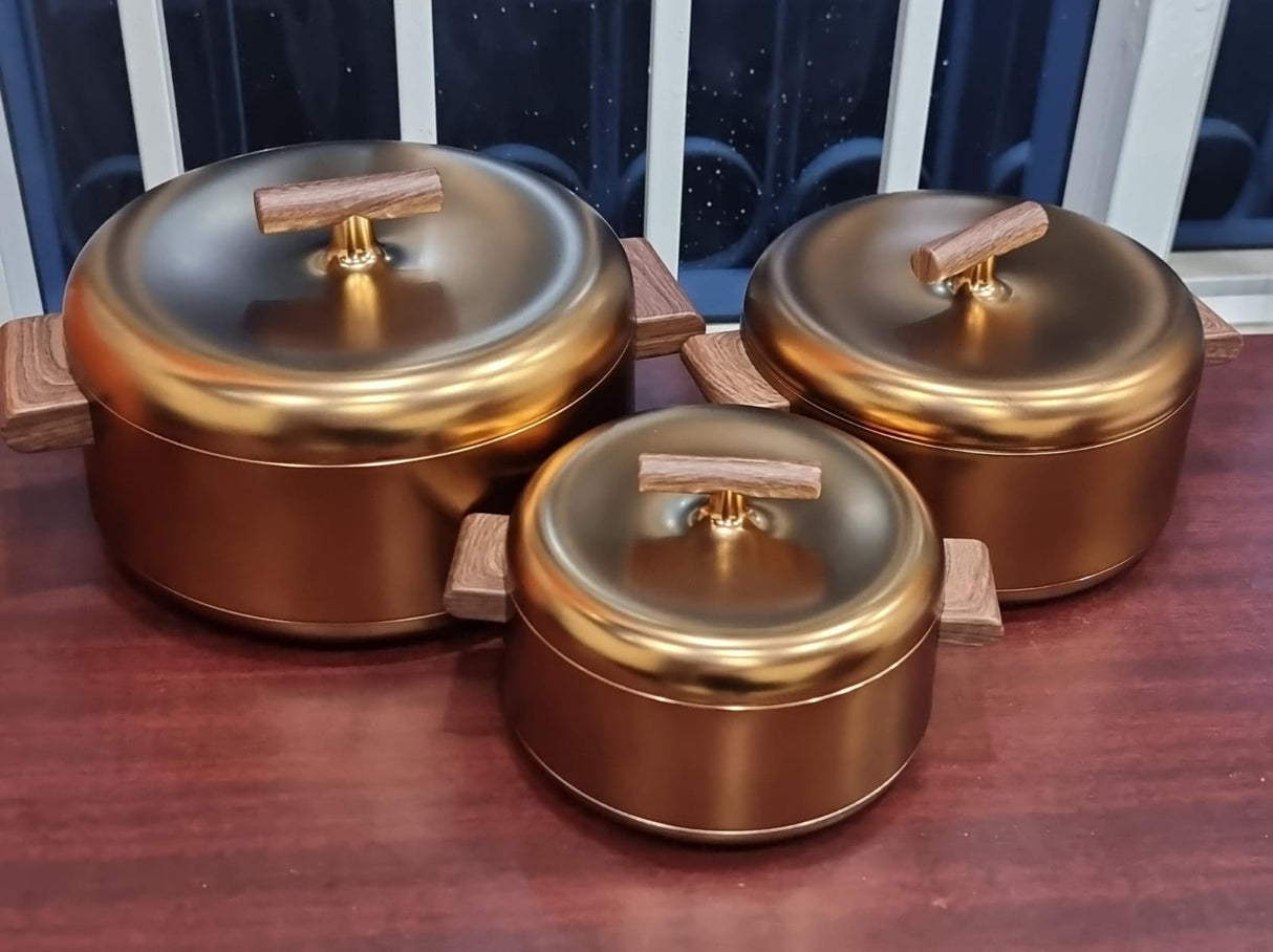 Unique Very High quality forever gold insulated hotpots