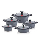 UCCLIFE 10 Piece Granite Cookware Set Non-Stick Pots Pans Induction Base Kitchen Cooking Set