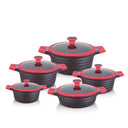 UCCLIFE 10 Piece Granite Cookware Set Non-Stick Pots Pans Induction Base Kitchen Cooking Set