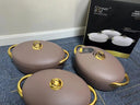 Luxurious Insulated Hotpots Food Warmer Set Oval