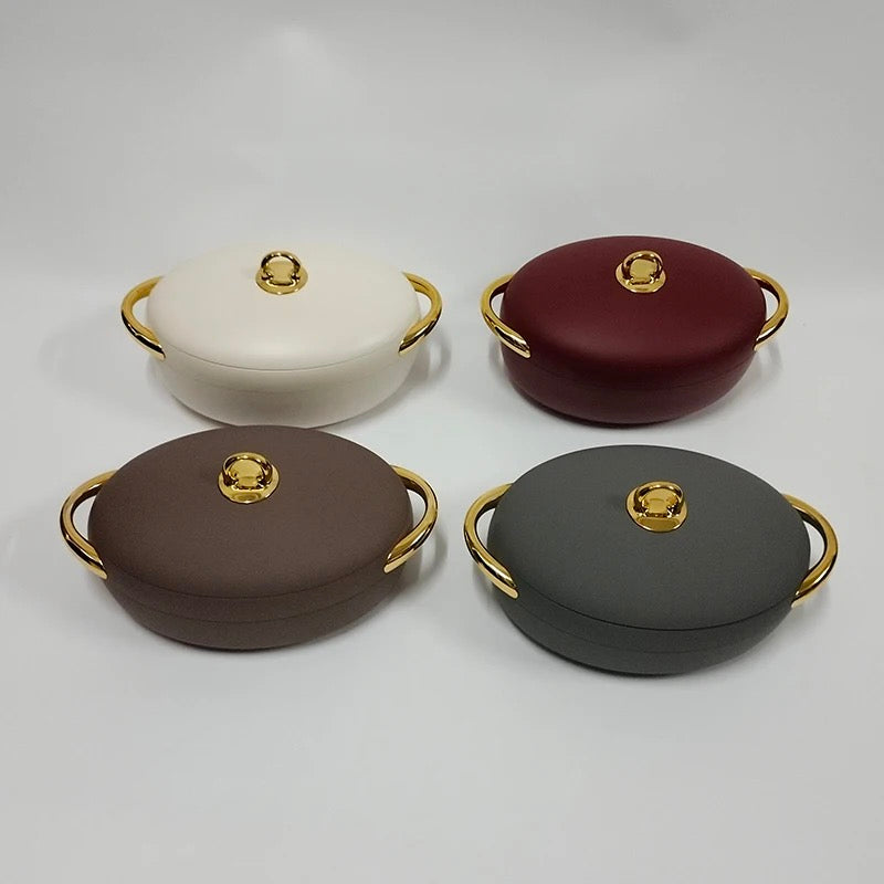 Luxurious Insulated Hotpots Food Warmer Set Oval