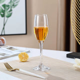Classic Champagne Glasses Set of 6, 6oz Glass Champagne Flutes, Stemmed Champagne Flutes, Sparkling Wine Glass for Party, Wedding and Home - Clear,250ml