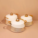Elegant,Simple, Classic and luxury 3pcs Food Warmer HotPots
