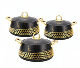 Elegant,Simple, Classic and luxury 3pcs Food Warmer HotPots