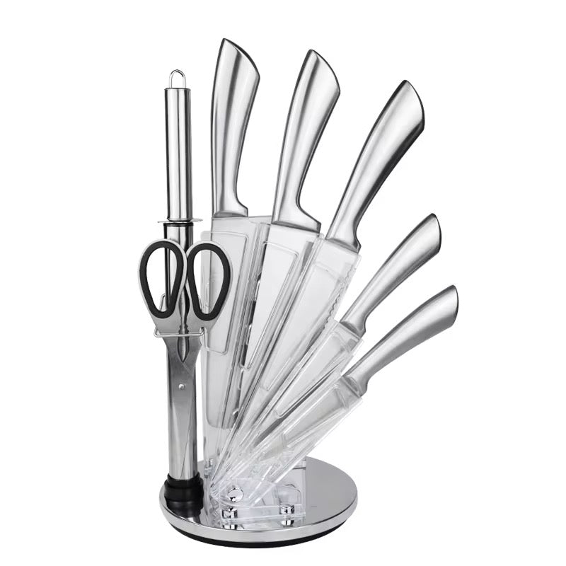 8pcs Stainless Steel Knife Set with Kitchen Scissors | Complete Kitchen Knife Set in Kenya