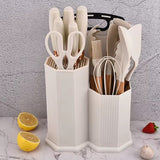 19pcs Cutlery Set with Silicone Spoon Set | Complete Kitchen Utensil Set in Kenya