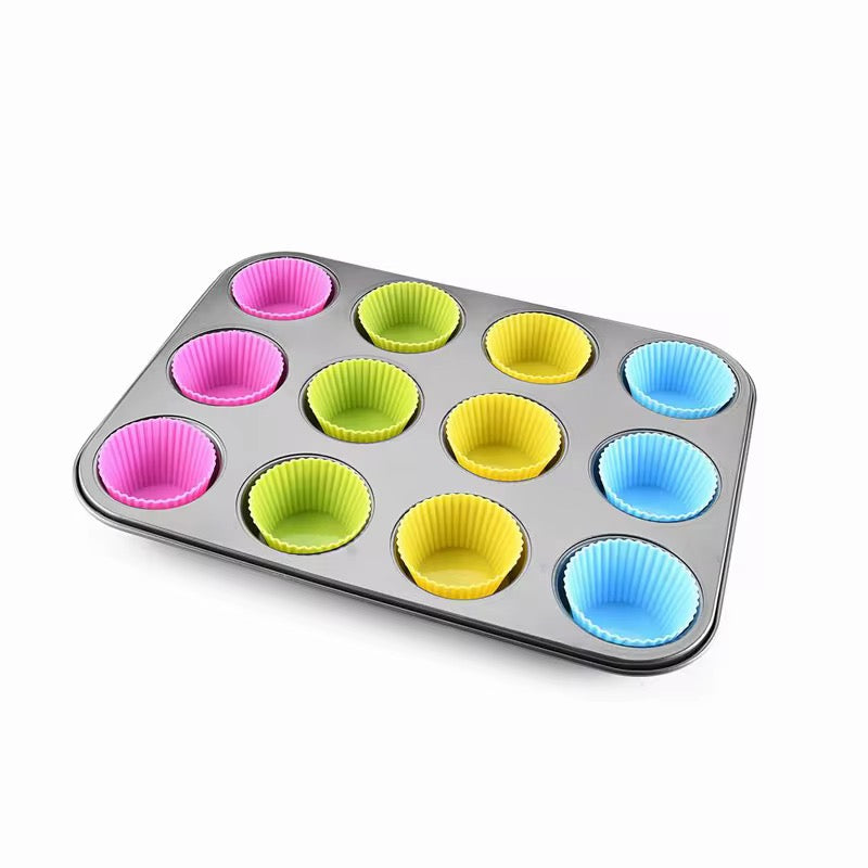 12-Cup Muffin Pan | Non-Stick Carbon Steel Cupcake Baking Tray in Kenya