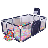 Portable Baby Ball Pit Tent Playpen Play Fence Baby Playpen with Basketball Hoop