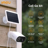 IMOU Cell Go with Solar Panel Security Camera CCTV 2PCS IP WI-FI Camera 3MP Two-way Talk Built-in Siren