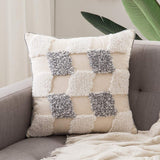 Boho Cotton Woven Pillowcases 45x45cm | Tufted Tassel Cushion Cover for Sofa Decor