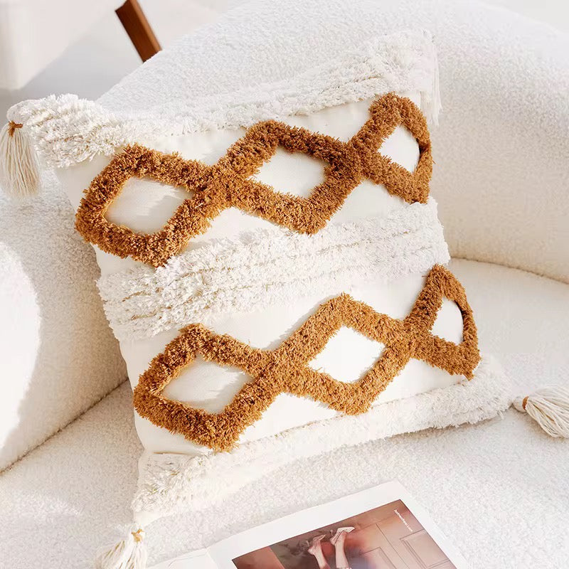 Boho Nordic Woven Pillowcases 45x45cm | Decorative Cushion Covers Kenya